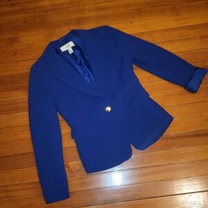 Forever 21 Cobalt Blue Gold-Button Blazer